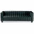 3 -sits soffa i kvalitet Made in Italy Quiltat effektläder - Vesuvius