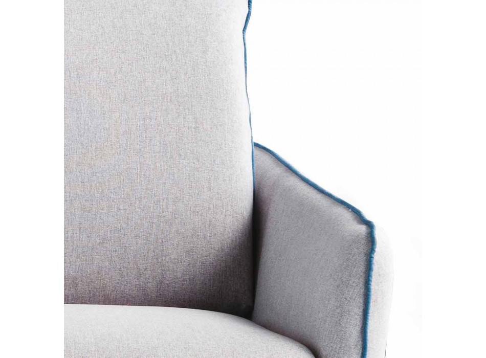 3-sits maxisoffa L205 cm modern design i eko-läder / Erica-tyg Viadurini