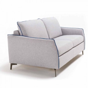 3-sits maxisoffa L205 cm modern design i eko-läder / Erica-tyg
