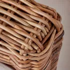 3-sits eller Maxi trädgårdssoffa i naturrotting med kuddar - Keira Viadurini