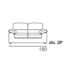 2- eller 3-sits soffa i vitt tygdesign Tillverkad i Italien - Abudhabi Viadurini