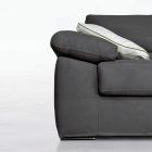 3-sits soffa med vändbar sittpuff i Made in Italy-tyg - Abudhabi Viadurini