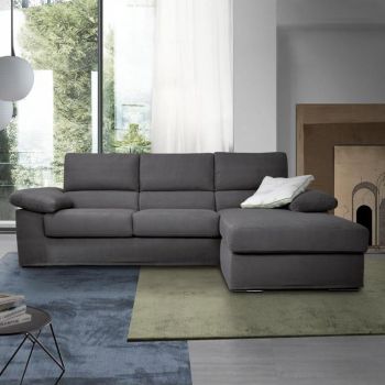 3-sits soffa med vändbar sittpuff i Made in Italy-tyg - Abudhabi