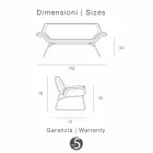 Soffa i kromat stål och äkta kohud Cesare Viadurini