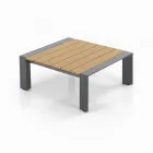 Hörnsoffa med soffbord för utomhus och inomhus i aluminium - Mettre Viadurini