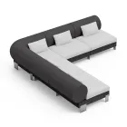 Vardagsrumshörnsoffa i polyeten i olika färger - Orbis Viadurini