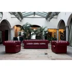 Klassisk soffa med lökfötter i bokträ Tillverkad i Italien - Spassoso Viadurini