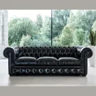 Klassisk soffa med lökfötter i bokträ Tillverkad i Italien - Spassoso Viadurini