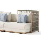 Modulär utomhussoffa i stoppat tyg Tillverkad i Italien - Rubik Viadurini