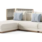 Modulär utomhussoffa i stoppat tyg Tillverkad i Italien - Rubik Viadurini