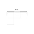 Modulär utomhussoffa i stoppat tyg Tillverkad i Italien - Rubik Viadurini