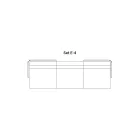 Modulär utomhussoffa i tyg Made in Italy - Rubik Viadurini