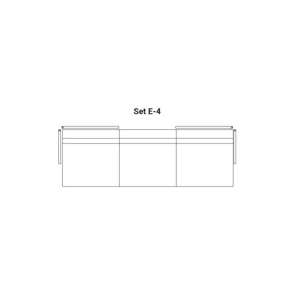 Modulär utomhussoffa i tyg Made in Italy - Rubik Viadurini