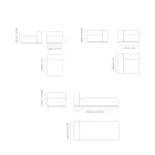 Modulär trädgårdssoffa i vattenavvisande tyg Tillverkad i Italien - Bahias Viadurini