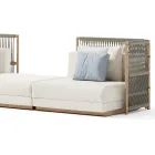 Modulär trädgårdssoffa i tyg Made in Italy - Rubik Viadurini