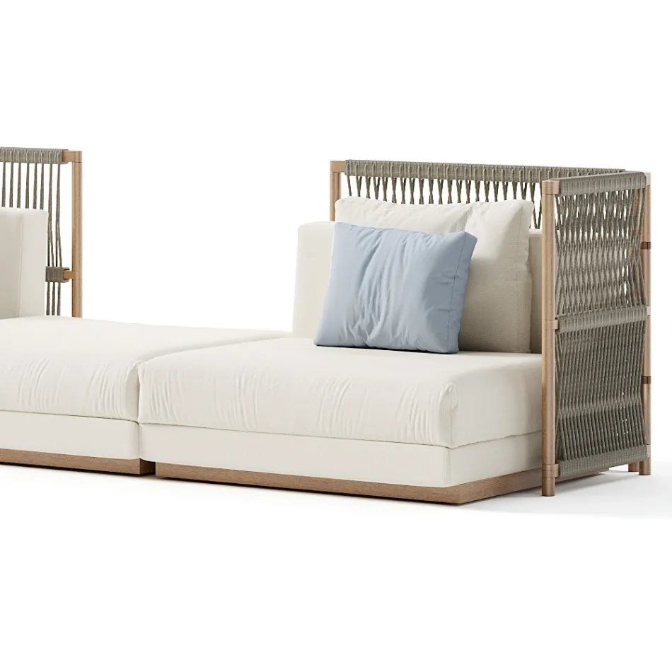 Modulär trädgårdssoffa i tyg Made in Italy - Rubik Viadurini