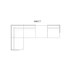 Modulär trädgårdssoffa i tyg Made in Italy - Rubik Viadurini