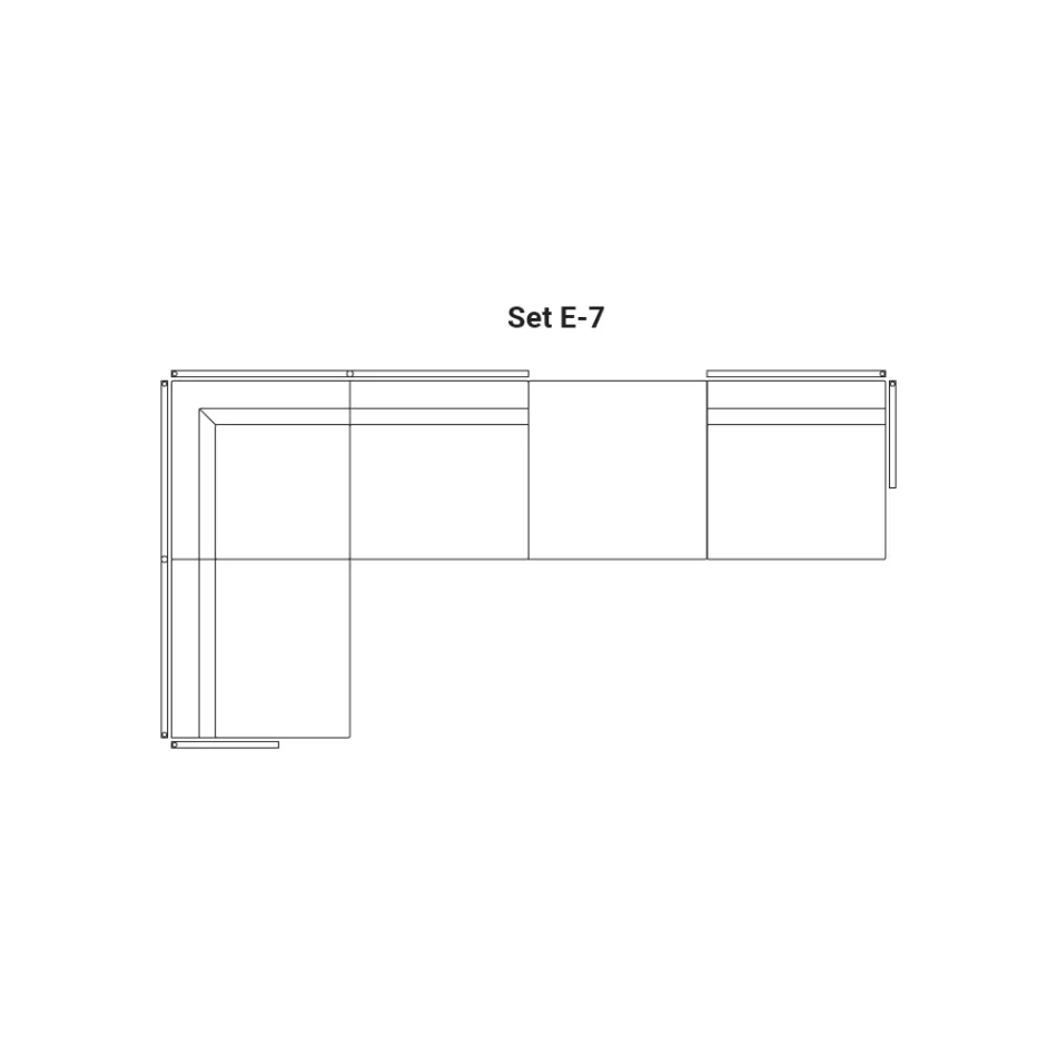 Modulär trädgårdssoffa i tyg Made in Italy - Rubik Viadurini