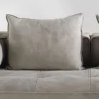 Soffa modern design Cardo, läderklädsel Viadurini