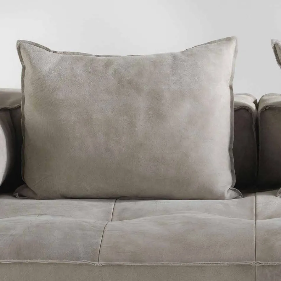 Soffa modern design Cardo, läderklädsel Viadurini