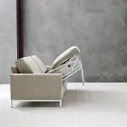 Soffa med sängöppning i metall och polyuretan Tillverkad i Italien - Folle Viadurini