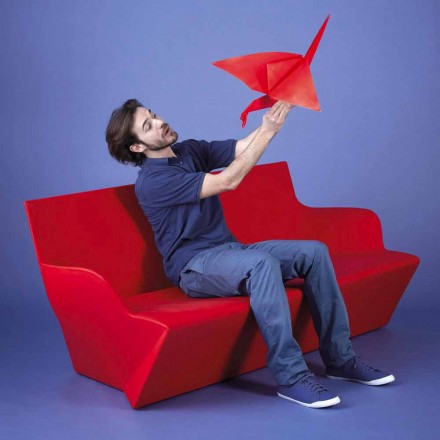 Skjut med armstöd Slide Kami Yon färgad design gjord i Italien Viadurini