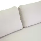 Soffa med fåtöljer och soffbord i vit aluminium för trädgården - Tenda Viadurini