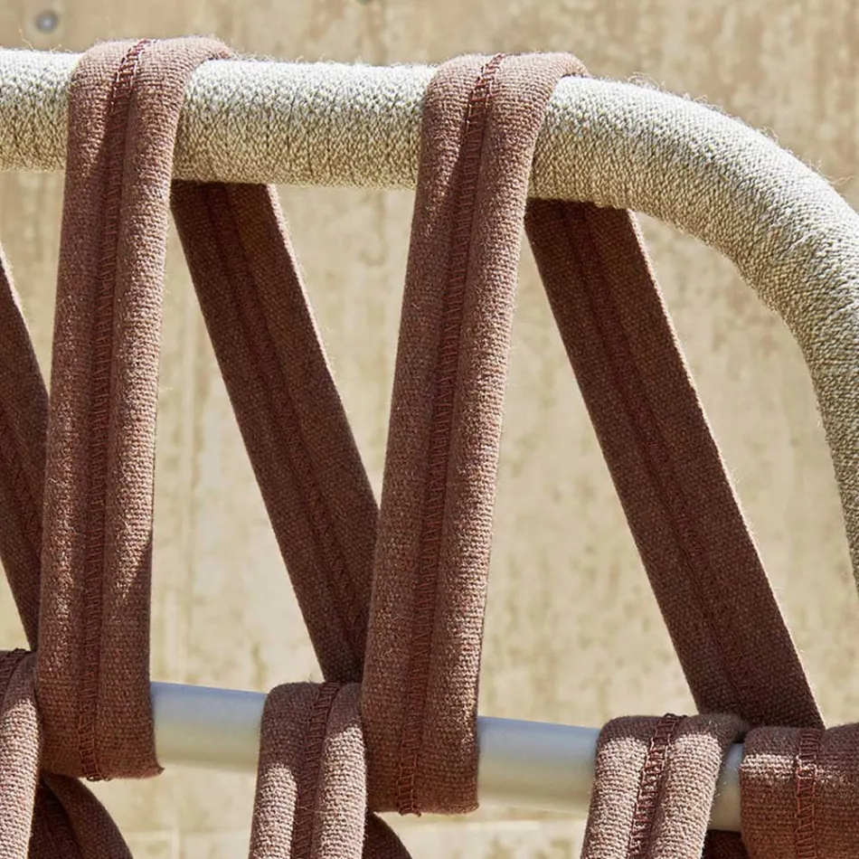 3-sits utomhussoffa med kuddar tillverkad i Italien - Emmacross från Varaschin Viadurini