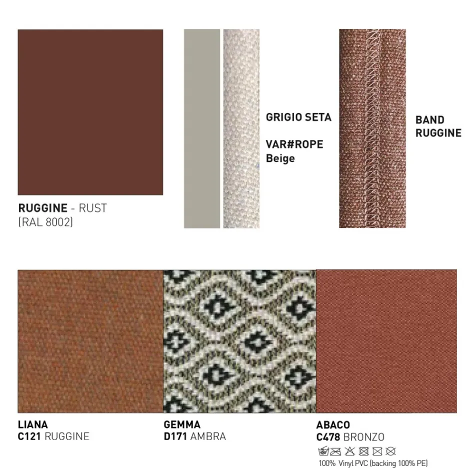 3-sits utomhussoffa med kuddar tillverkad i Italien - Emmacross från Varaschin Viadurini