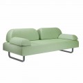 3-sits soffa i metall och tyg tillverkad i Italien - Selia