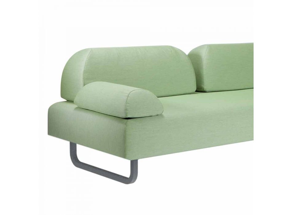 3-sits soffa i metall och tyg tillverkad i Italien - Selia Viadurini