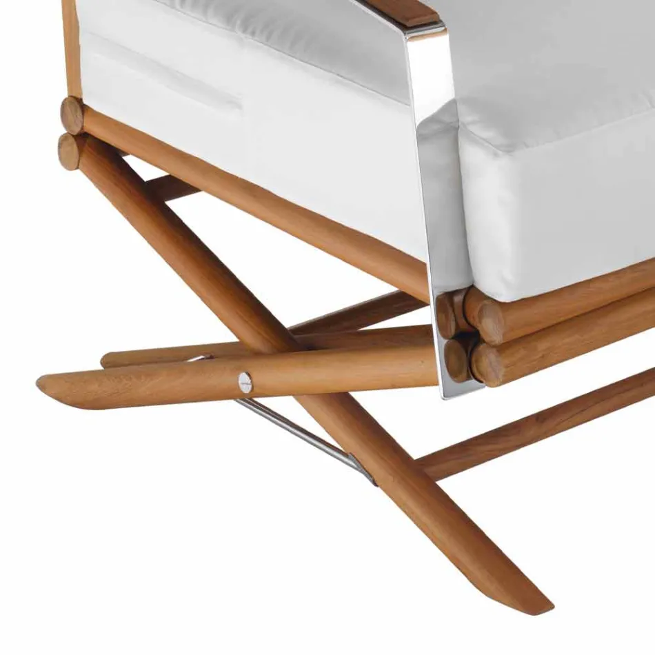 3-sitssoffa i naturligt trä eller svart och lyxigt tyg - Suzana Viadurini