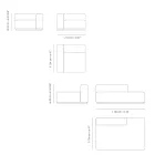 Modulär utomhussoffa i marin plywood Tillverkad i Italien - Bahias Viadurini