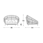 Utomhussoffa med kuddar ingår Made in Italy - Emmacross från Varaschin Viadurini
