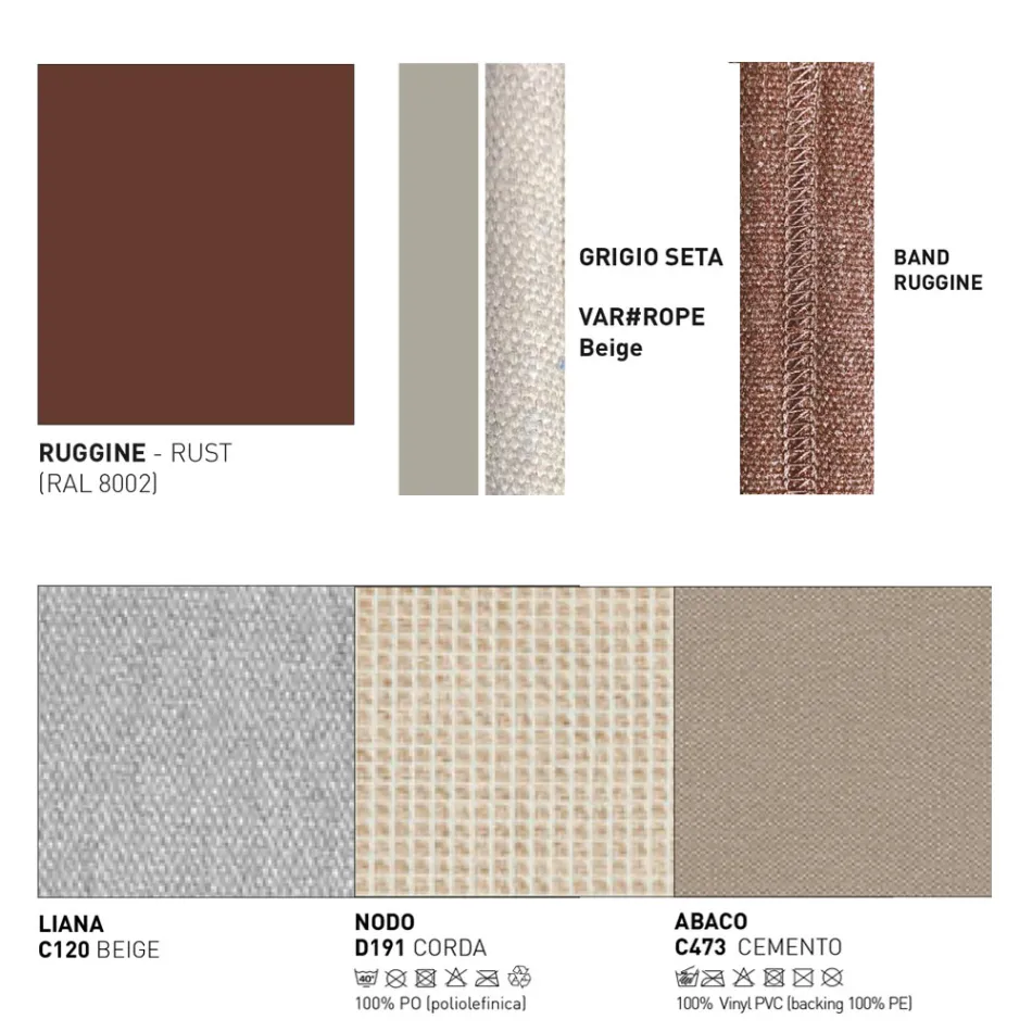 Utomhussoffa med kuddar ingår Made in Italy - Emmacross från Varaschin Viadurini