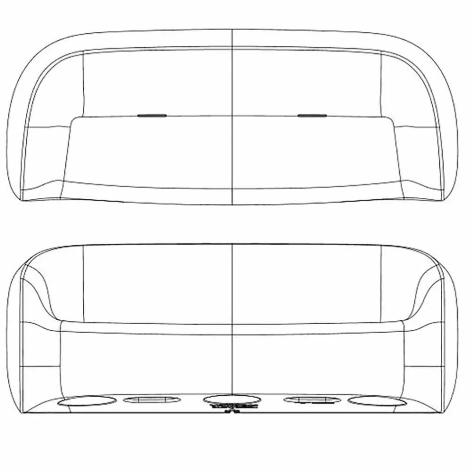 Design utomhus soffa i Blow by Vondom polyetenharts Viadurini