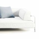 Utomhus soffa klädd i modern design tyg tillverkad i Italien - Arkansas Viadurini