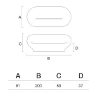 Polyeten utomhussoffa finns i olika färger - Handduk Viadurini