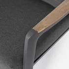 Utomhussoffa i tyg med aluminiumstruktur, Homemotion - Cara Viadurini