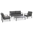 Utomhussoffa i tyg med aluminiumstruktur, Homemotion - Cara Viadurini