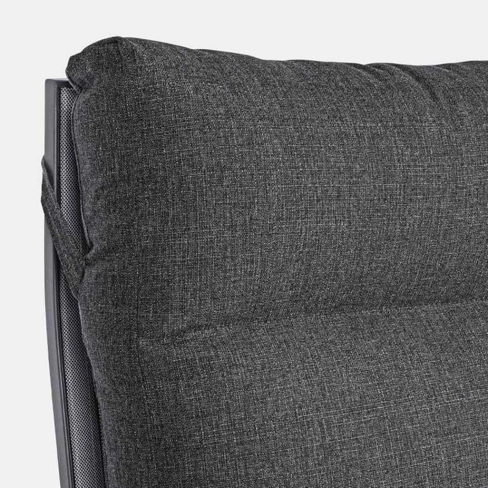 Utomhussoffa i tyg och aluminium med lutande ryggstöd - Nathy Viadurini