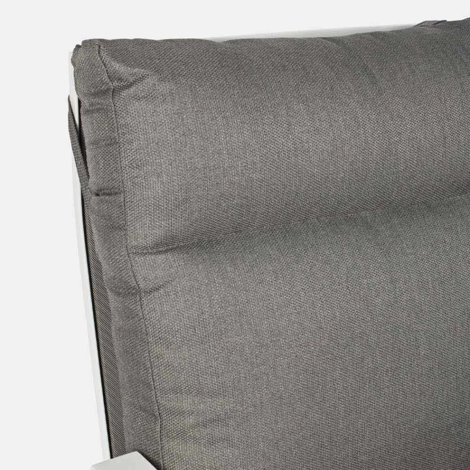 Utomhussoffa i tyg och aluminium med lutande ryggstöd - Nathy Viadurini