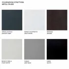 Modulär hörnsoffa i metall och tyg Tillverkad i Italien - Cola Viadurini