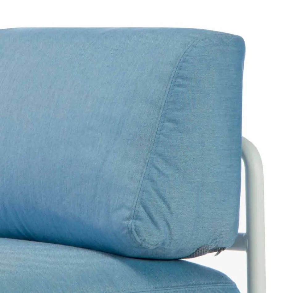 Modulär hörnsoffa i metall och tyg Tillverkad i Italien - Cola Viadurini