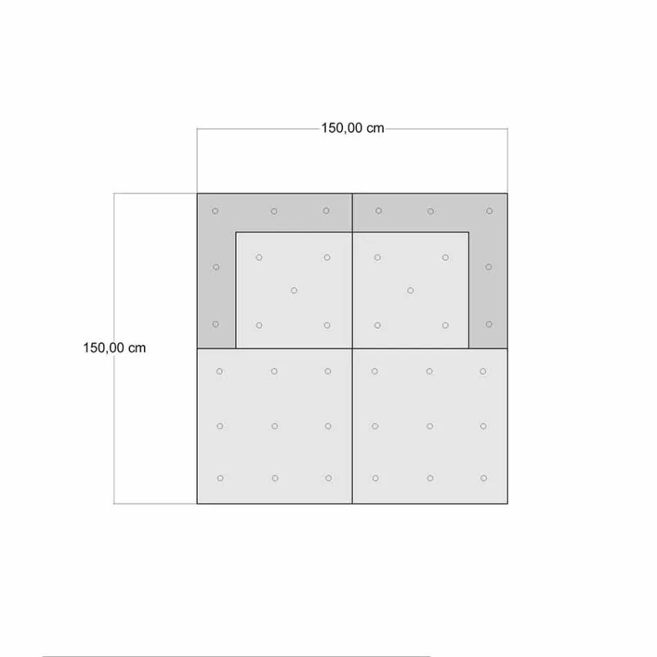 Två sitsig etnisk trädgårdsoffa i vattenavvisande tyg - Shamo Viadurini