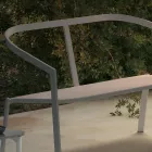 Trädgårdssoffa med aluminiumbas och sits i textilen Tillverkad i Italien - Maureen Viadurini