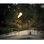 Trädgårdssoffa med aluminiumbas och sits av textilen Tillverkad i Italien - Maureen Viadurini