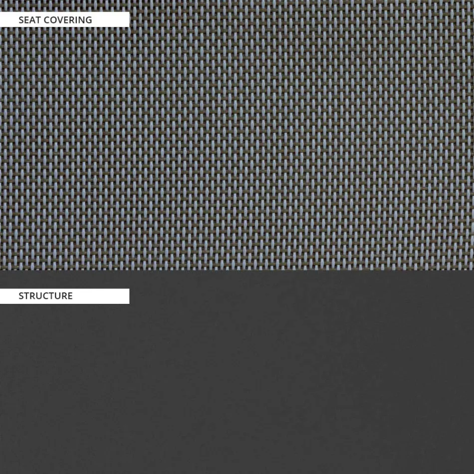 Trädgårdssoffa med aluminiumbas och sits av textilen Tillverkad i Italien - Maureen Viadurini