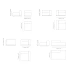 Modulär trädgårdssoffa i marin plywood Tillverkad i Italien - Bahias Viadurini