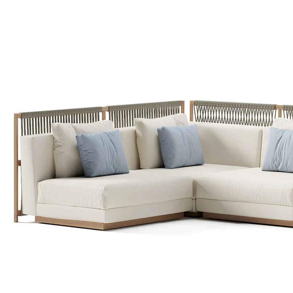 Modulär trädgårdssoffa tillverkad i Italien - Rubik Viadurini